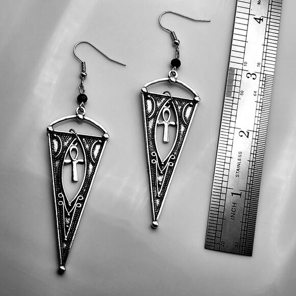 Cross Spike Earrings - Picture 4 of 4